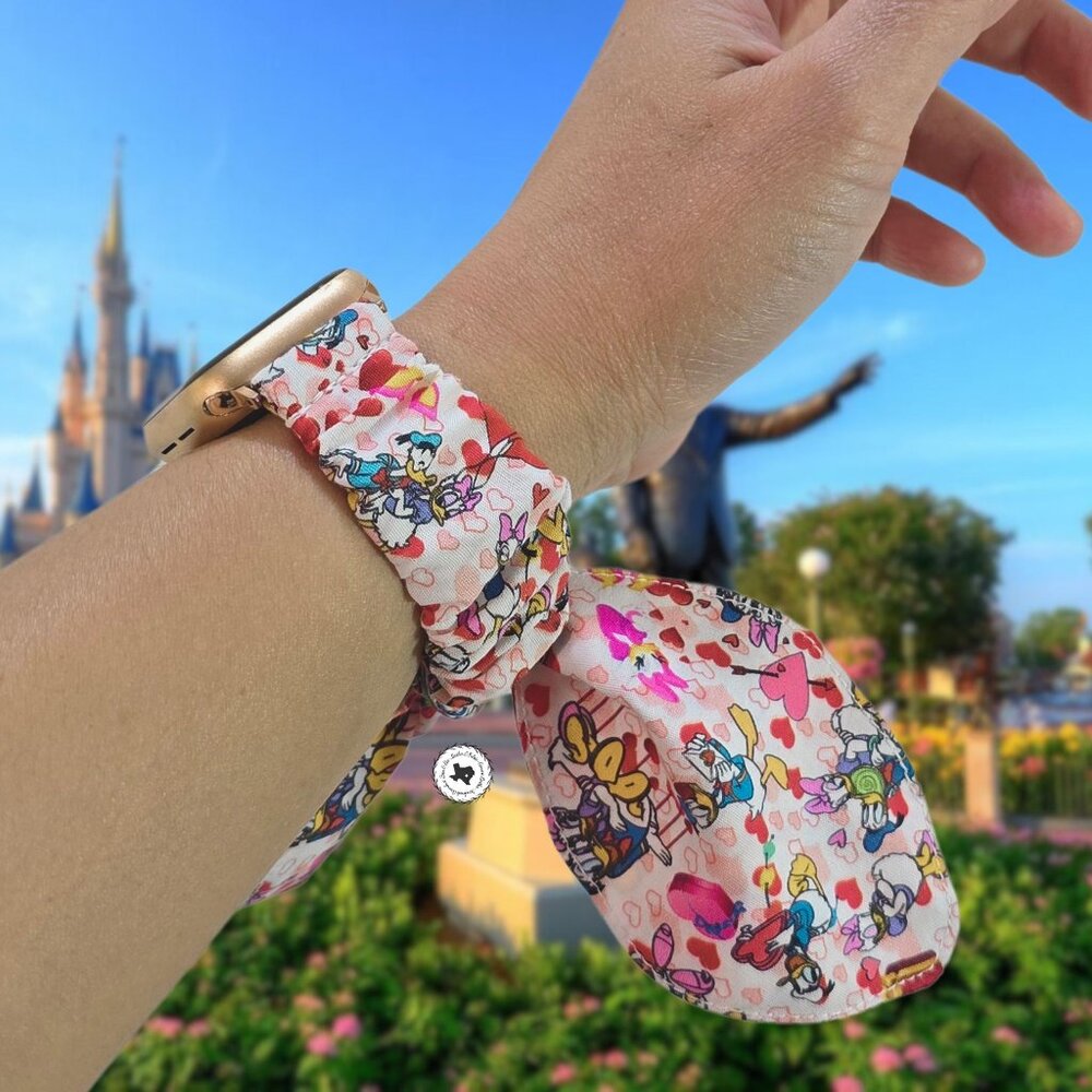 Disney Donald Duck and Daisy Duck Scrunchies Watch Band for Apple Watch